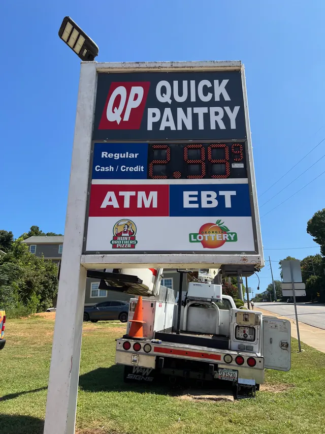 Quick Pantry pylon sign: work in progress