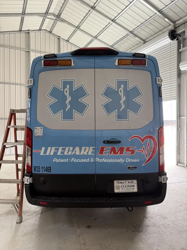 LifeCare EMS ambulances, rear view